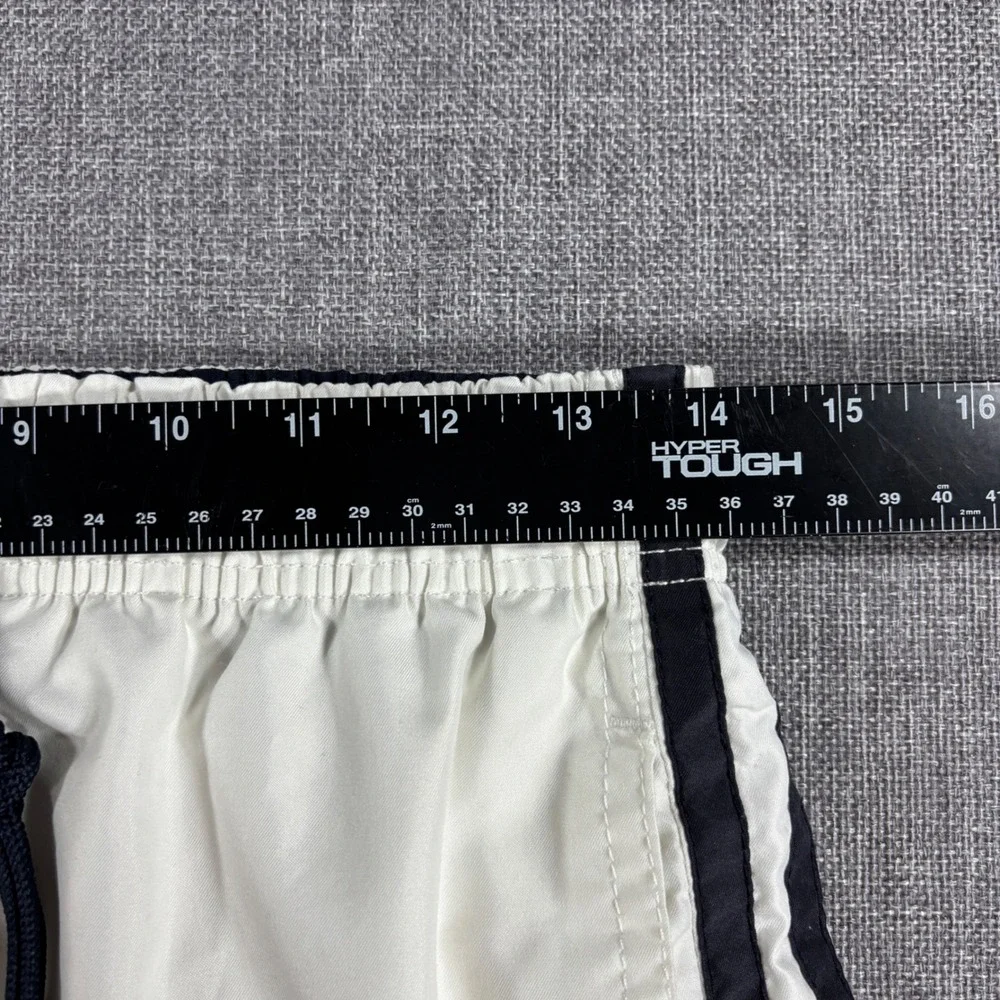 U.S. Polo Assn. Mens Cargo Swim Trunks Small White Navy Y2K Preppy Board Shorts